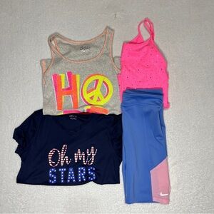 JUSTICE, Nike, BCG Girls Summer Bundle 1 Short + 3 Tops Size 16/XL